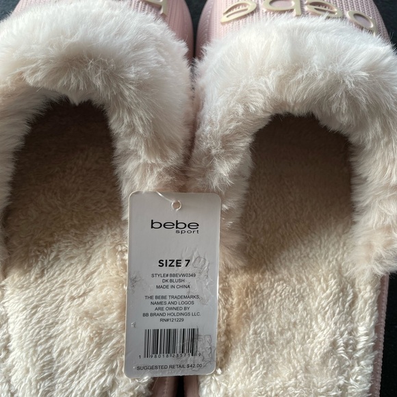 Pink BeBe fuzzy sleepers #slippersgoal - Picture 2 of 4